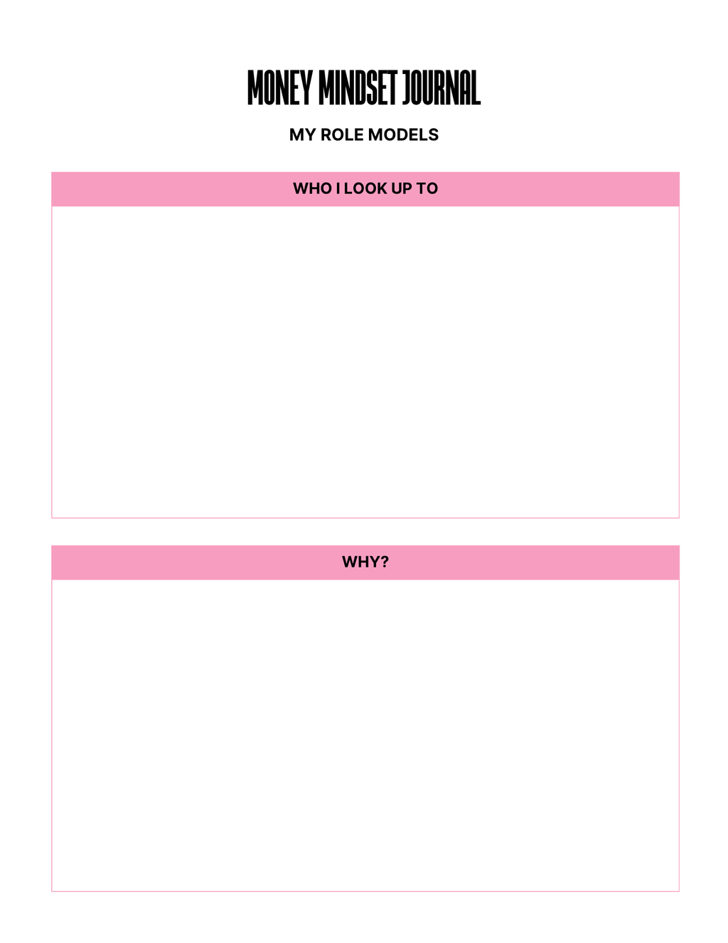 Money Mindset Planner
