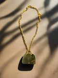 Quartz green purse necklace
