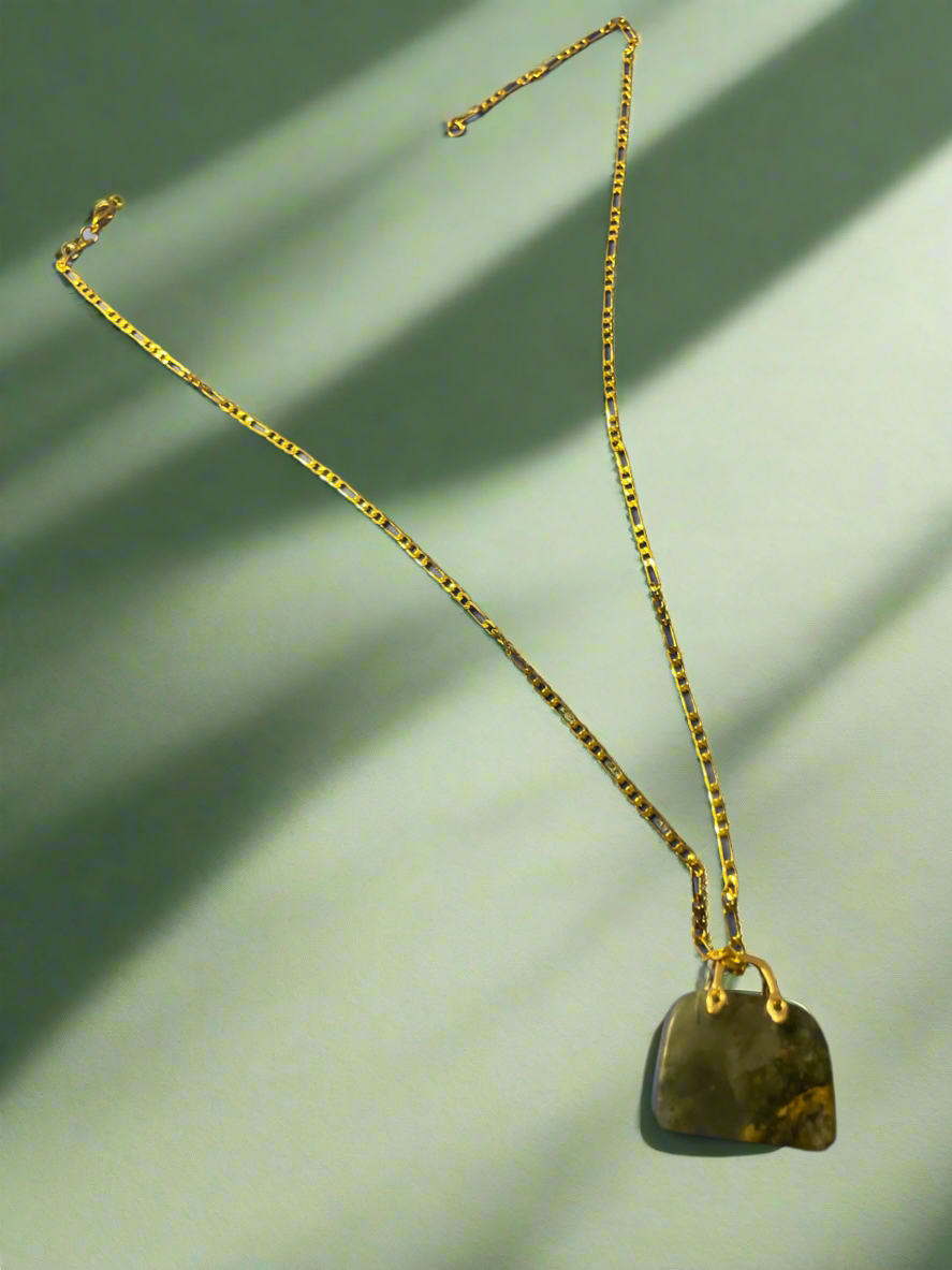 Dark Green Purse Necklace