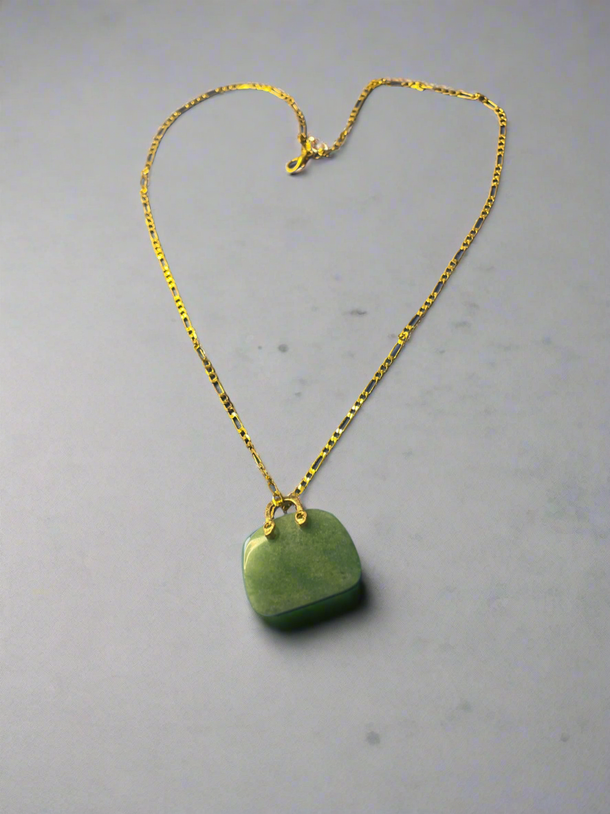 Jade Stone Purse Necklace