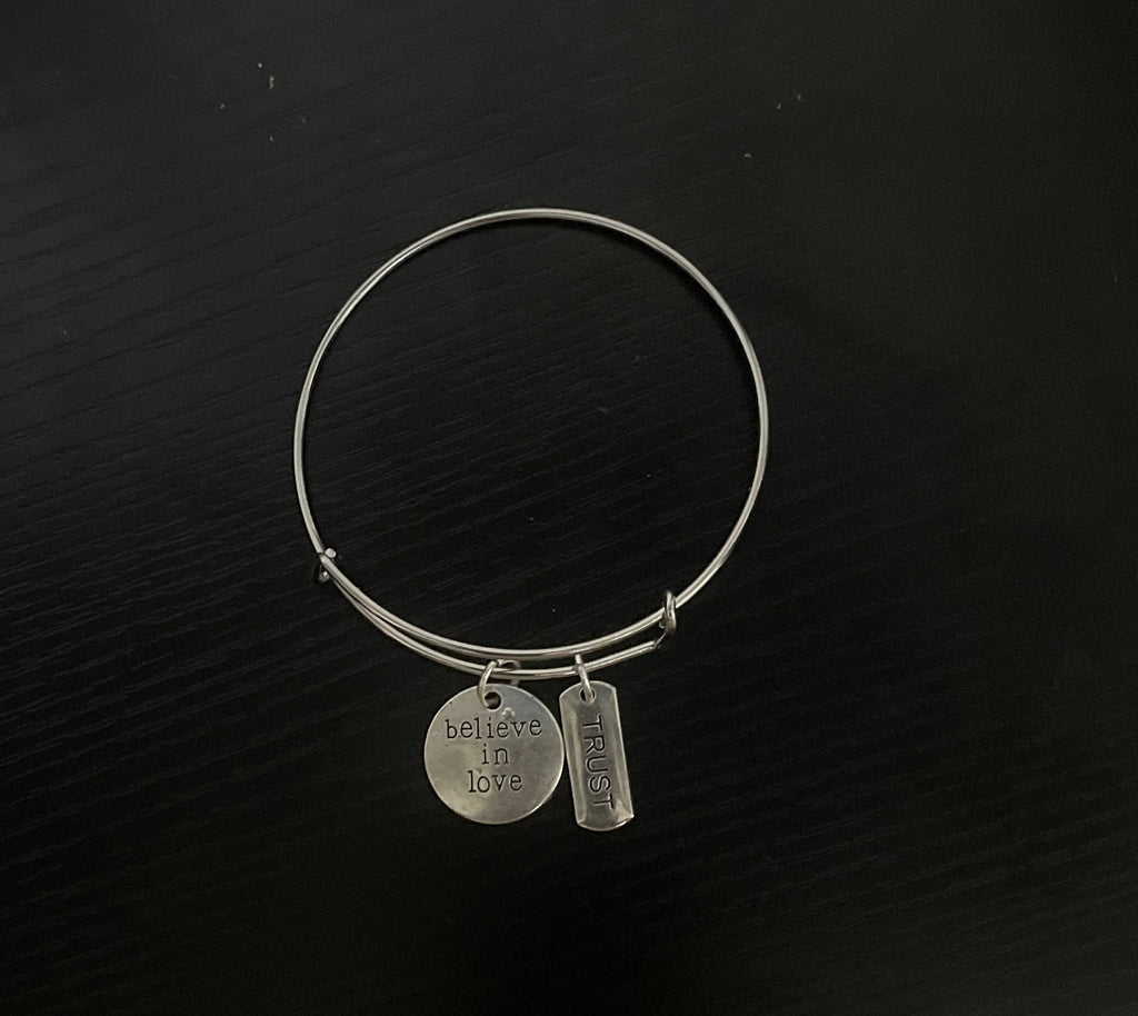 Trust Silver Toned Bracelet