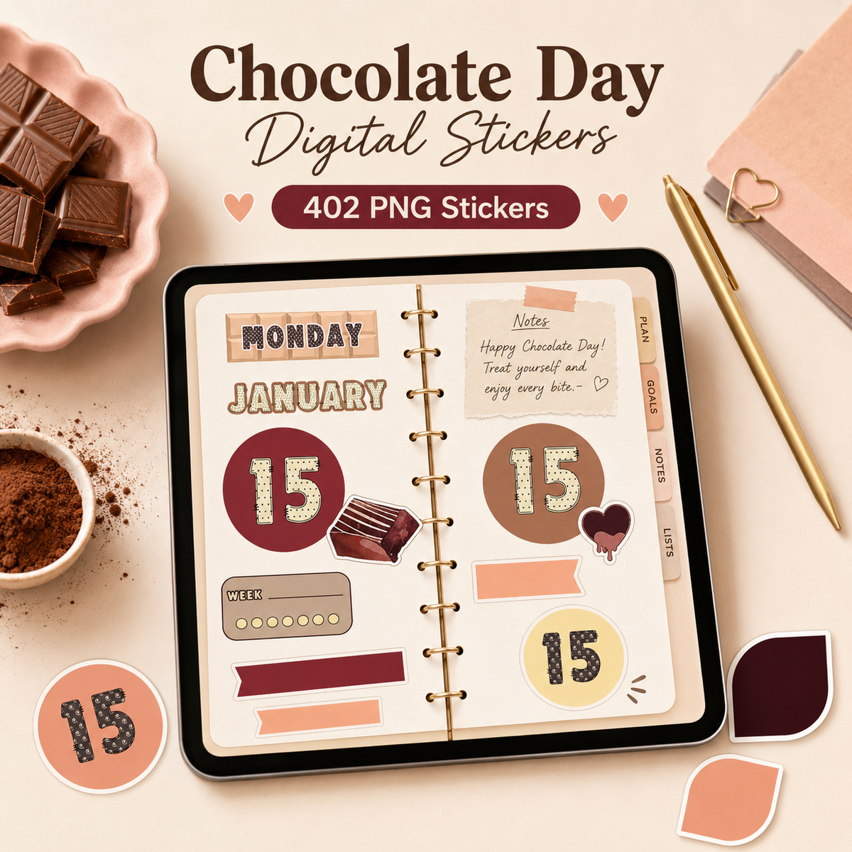 Chocolate Day Stickers