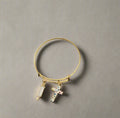 Gold Tone Syringe Cross Bracelet