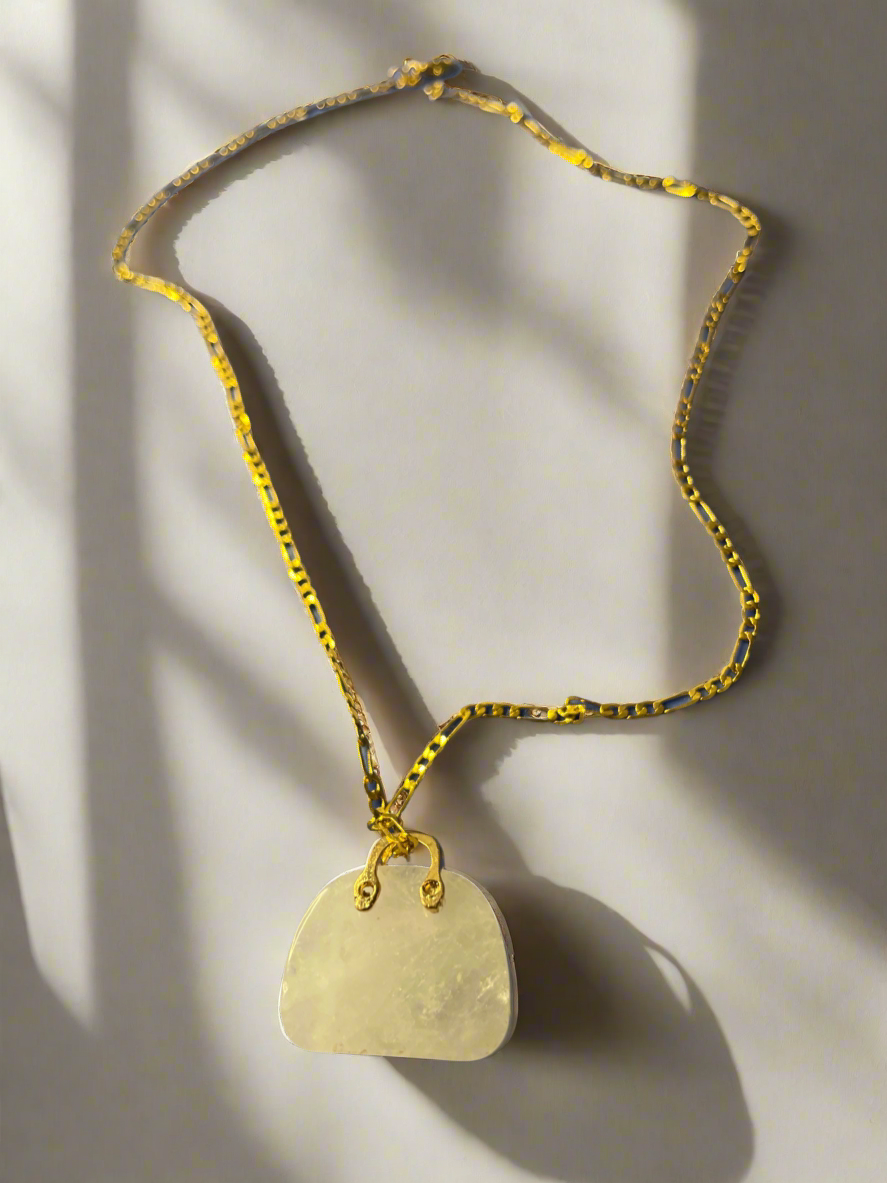 White Stone Quartz Necklace