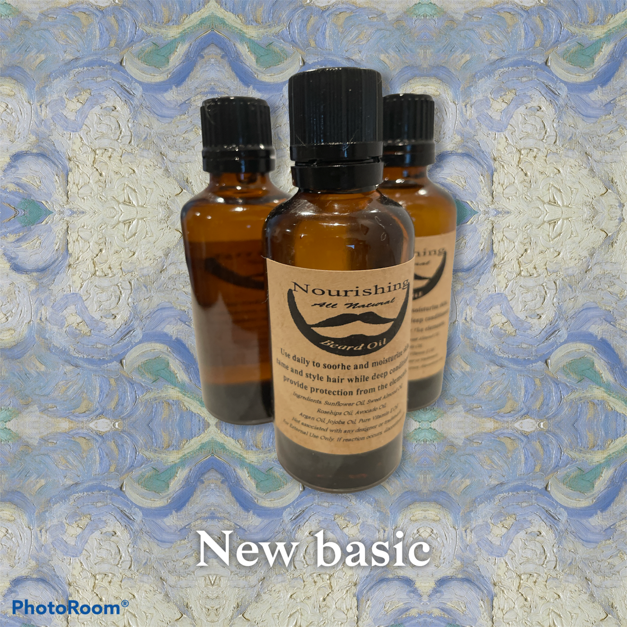 Unscented Natural Masculine Conditioning Beard Oil 1.7ml size