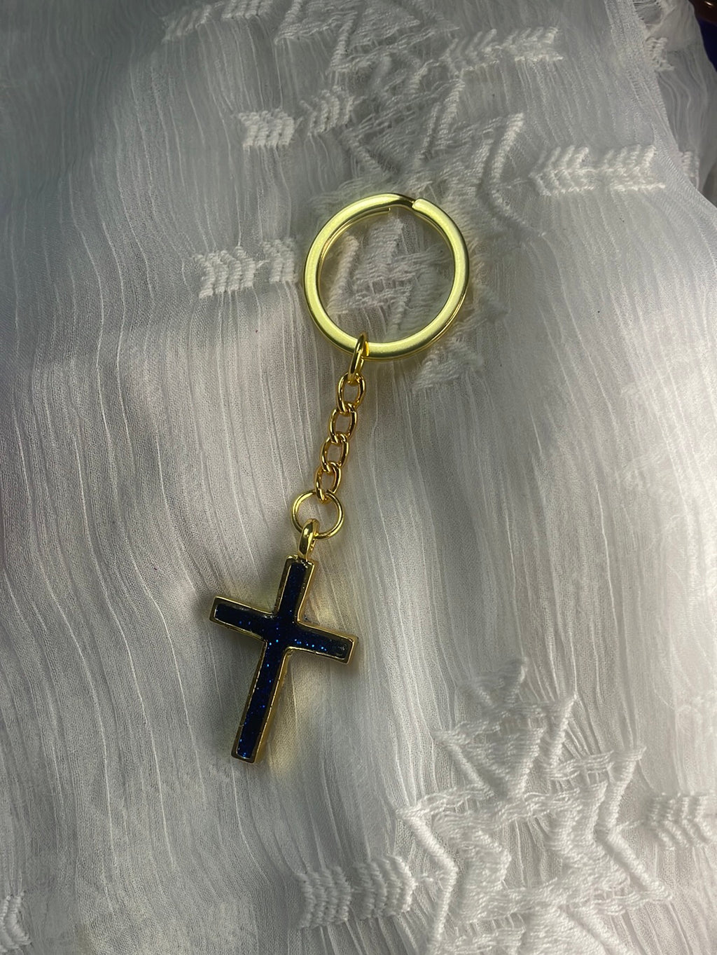 Silver/Gold Cross Keychain DIY